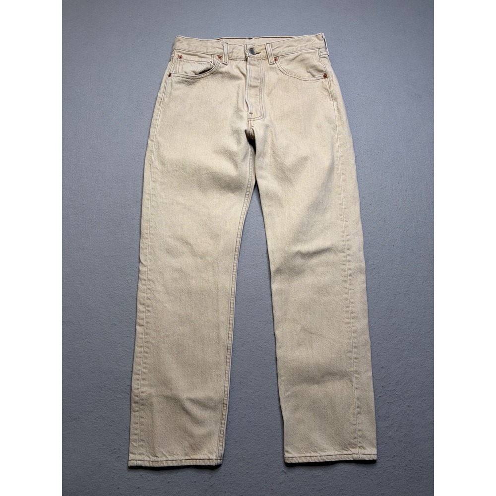 Levi's 501 Jeans Mens 32x30‎ Tan Vintage 90s Made in USA Original Fit Denim